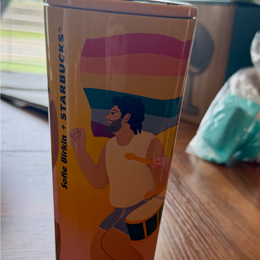 Sofie Birkin x Starbucks Rainbow Pride Tumbler - Yellow & Multicolor